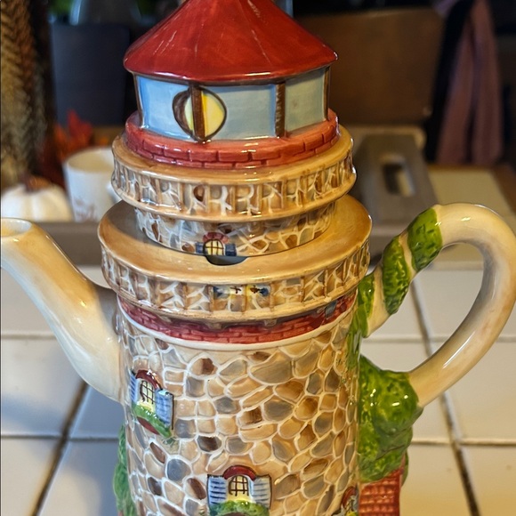 Lighthouse Themed Ceramic Teapot - Picture 3 of 9